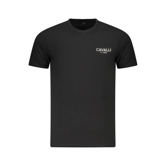 Cavalli Class Schwarzes Baumwolle Männer T-Shirt