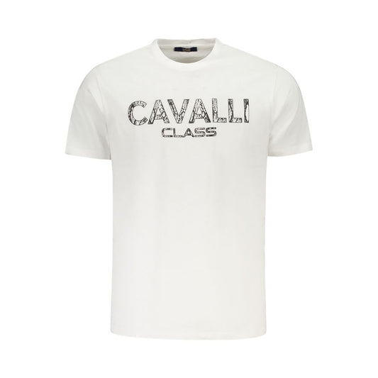 Cavalli Class Weißes Baumwolle Männer T-Shirt