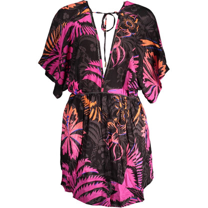 Desigual Schwarzes Baumwollkleid für Frauen