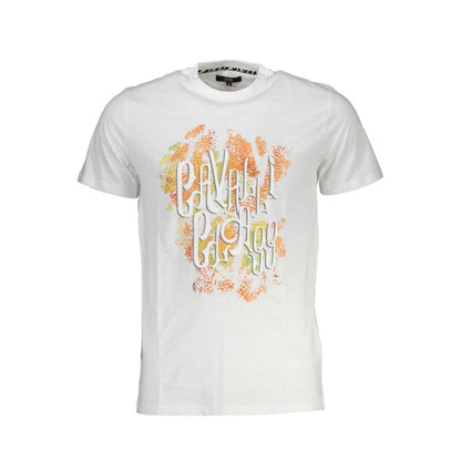 Cavalli Class Weißes Baumwolle Männer T-Shirt