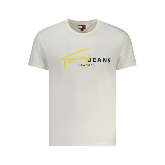 Tommy Hilfiger Weißes Baumwolle Männer T-Shirt