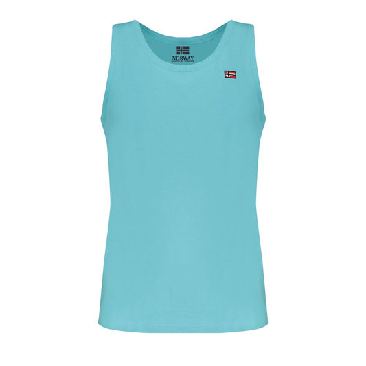 Norway 1963 Blaues Baumwoll-Tank-Top für Männer