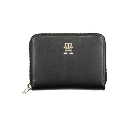 Tommy Hilfiger Schwarzes Portemonnaie aus Polyethylen