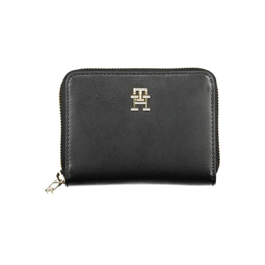 Tommy Hilfiger Schwarzes Portemonnaie aus Polyethylen