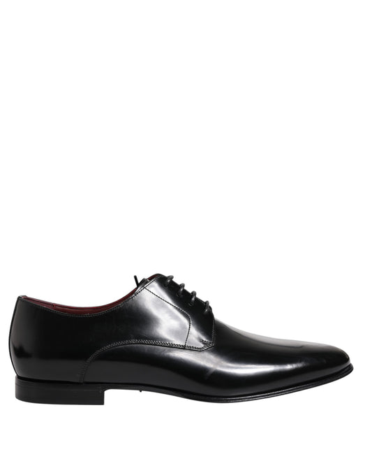 Dolce & Gabbana Schwarze Leder Schnürschuhe Derby Kleid Formelle Schuhe
