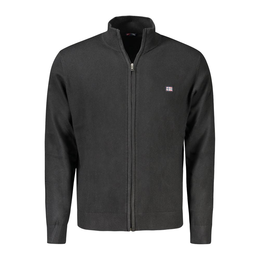 Norway 1963 Schwarze Polyamid-Strickjacke für Männer