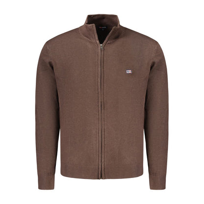 Norway 1963 Braune Polyamid-Strickjacke für Männer