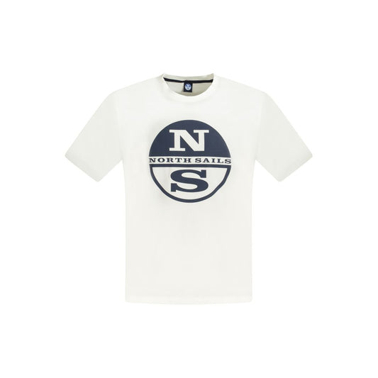 North Sails Weißes Herren-T-Shirt aus Baumwolle
