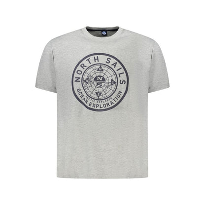 North Sails Braunes Baumwoll-T-Shirt für Männer