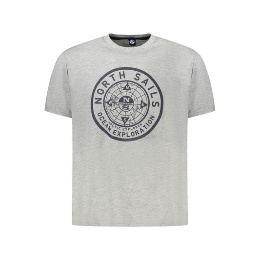 North Sails Braunes Baumwoll-T-Shirt für Männer