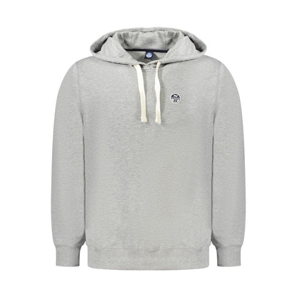 North Sails Grauer Baumwollpullover mit Kapuze für Herren