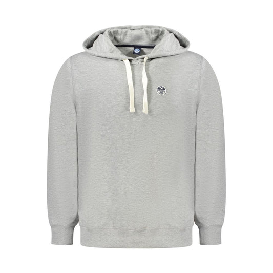 North Sails Grauer Baumwollpullover mit Kapuze für Herren
