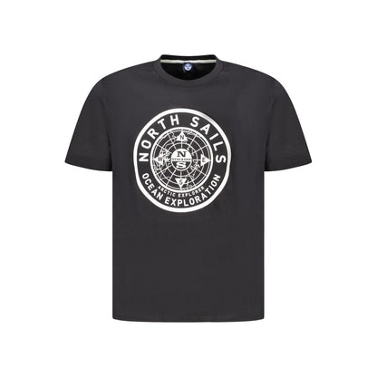North Sails Schwarzes Baumwolle Männer T-Shirt