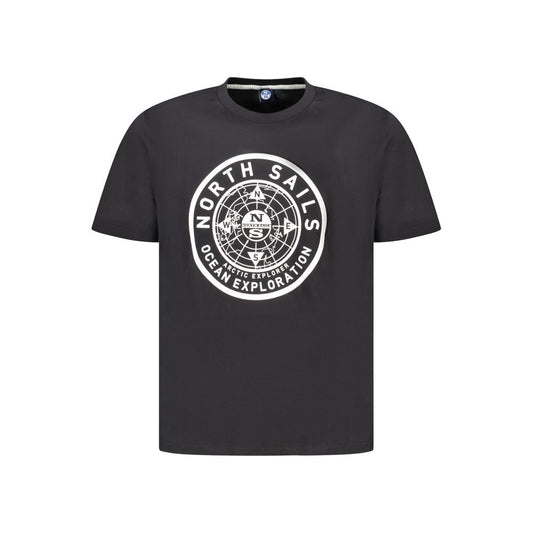 North Sails Schwarzes Baumwolle Männer T-Shirt