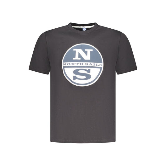 North Sails Schwarzes Baumwolle Männer T-Shirt