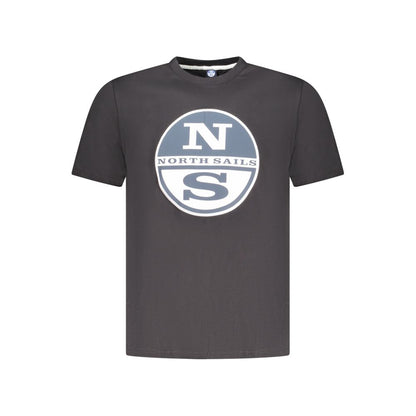 North Sails Schwarzes Baumwolle Männer T-Shirt