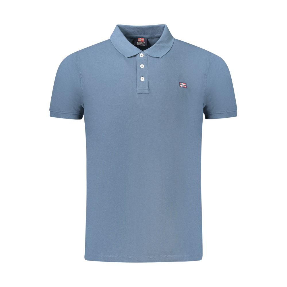 Norway 1963 Blaues Baumwoll-Poloshirt