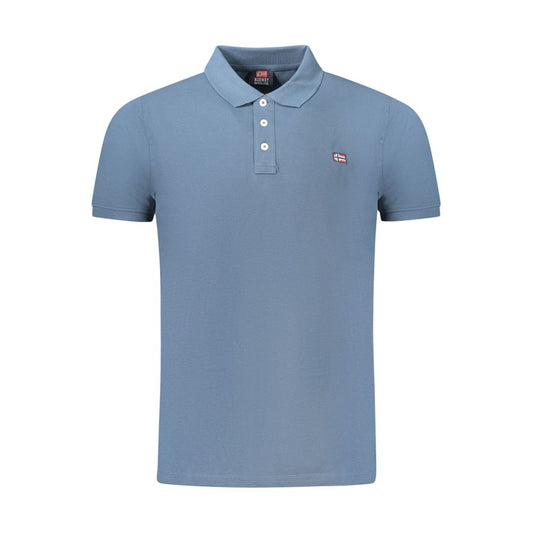 Norway 1963 Blaues Baumwoll-Poloshirt