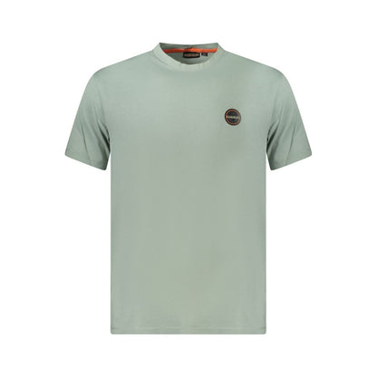 Napapijri Grünes Baumwolle Männer T-Shirt