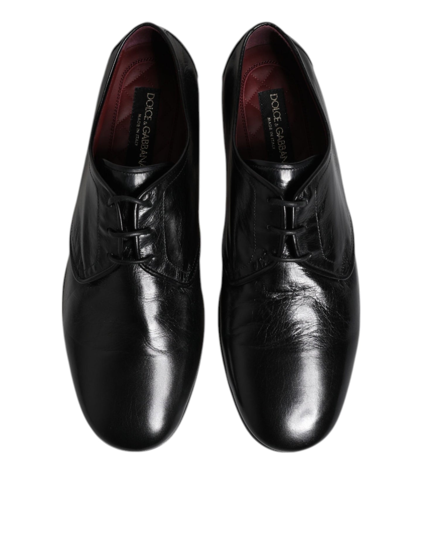 Dolce & Gabbana Schwarze Leder Schnürschuhe Derby Kleid Formelle Schuhe