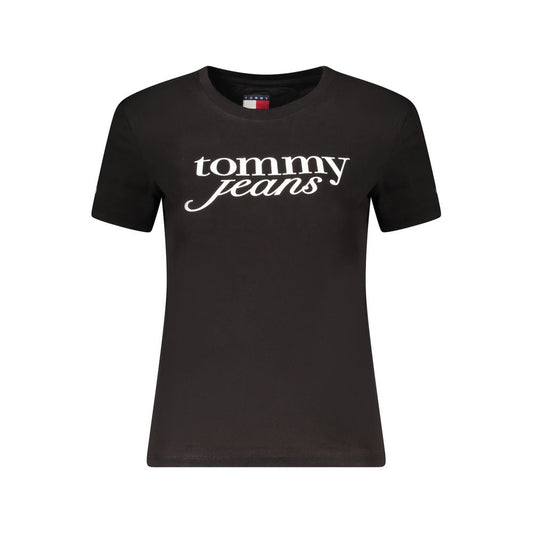 Tommy Hilfiger Schwarze Baumwolle Tops & T-Shirt