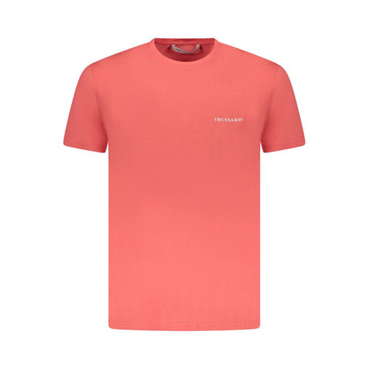 Trussardi Rosa Baumwolle Männer T-Shirt