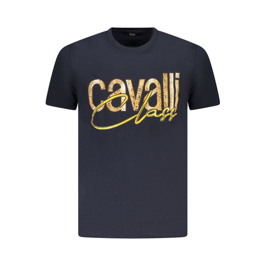 Cavalli Class Blau Baumwolle Männer T-Shirt
