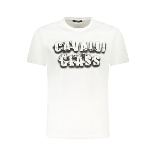 Cavalli Class Weißes Baumwolle Männer T-Shirt