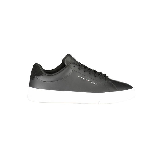 Tommy Hilfiger Schwarzes Leder Herren Sneaker