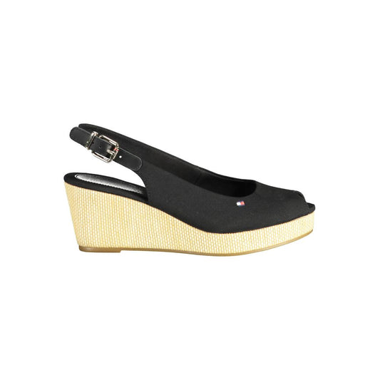 Tommy Hilfiger Schwarze Leder Damen Sandale