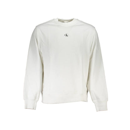 Calvin Klein Weißer Baumwollpullover für Männer