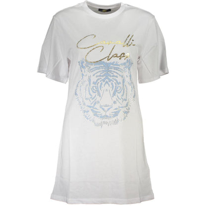Cavalli Class Weißes T-Shirt aus Baumwolle für Frauen