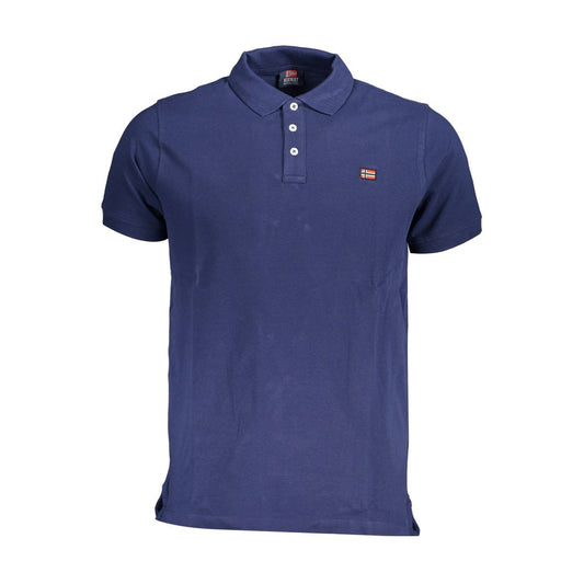 Norway 1963 Blaues Baumwoll-Poloshirt für Männer