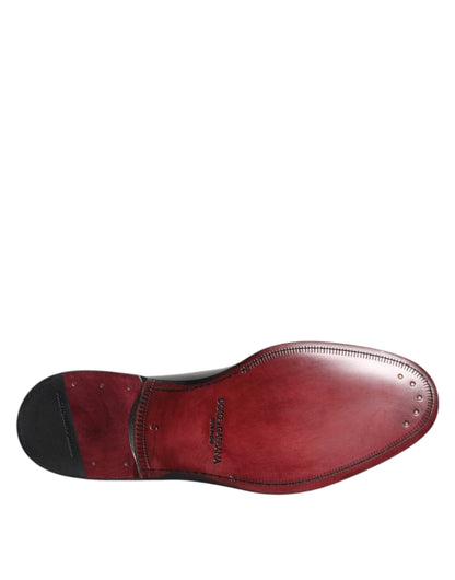 Dolce & Gabbana Schwarze Leder Schnürschuhe Derby Kleid Formelle Schuhe