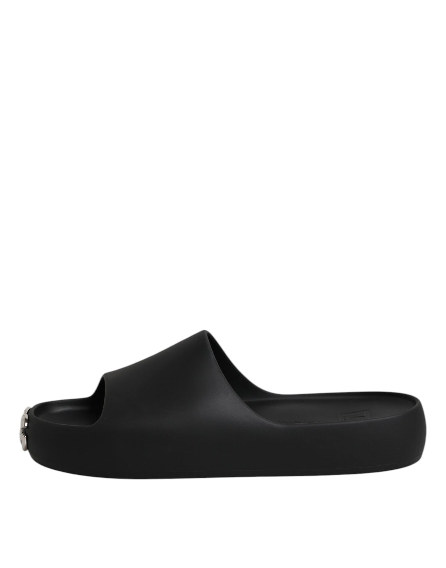 Dolce & Gabbana Schwarz DG Logo Slides Sandalen Beachwear Schuhe