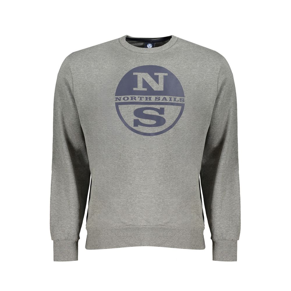 North Sails Grauer Baumwollpullover für Männer