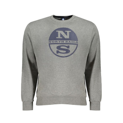 North Sails Grauer Baumwollpullover für Männer