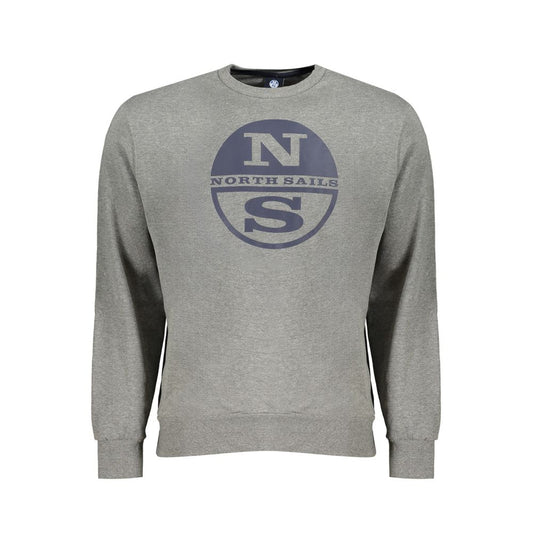 North Sails Grauer Baumwollpullover für Männer