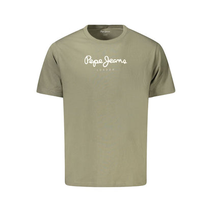 Pepe Jeans Grünes Baumwolle Männer T-Shirt