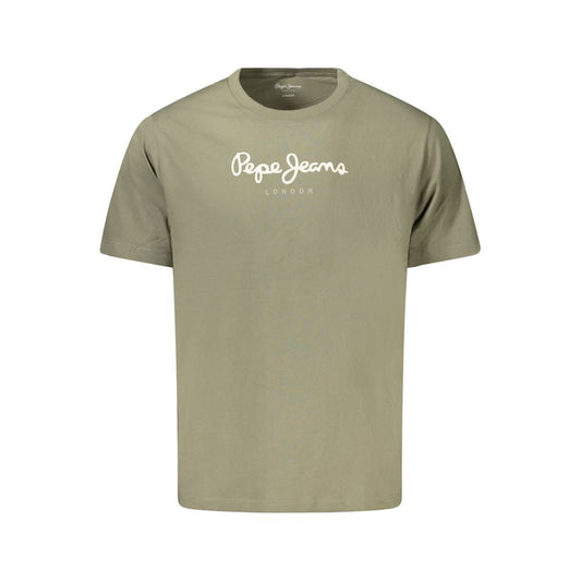 Pepe Jeans Grünes Baumwolle Männer T-Shirt
