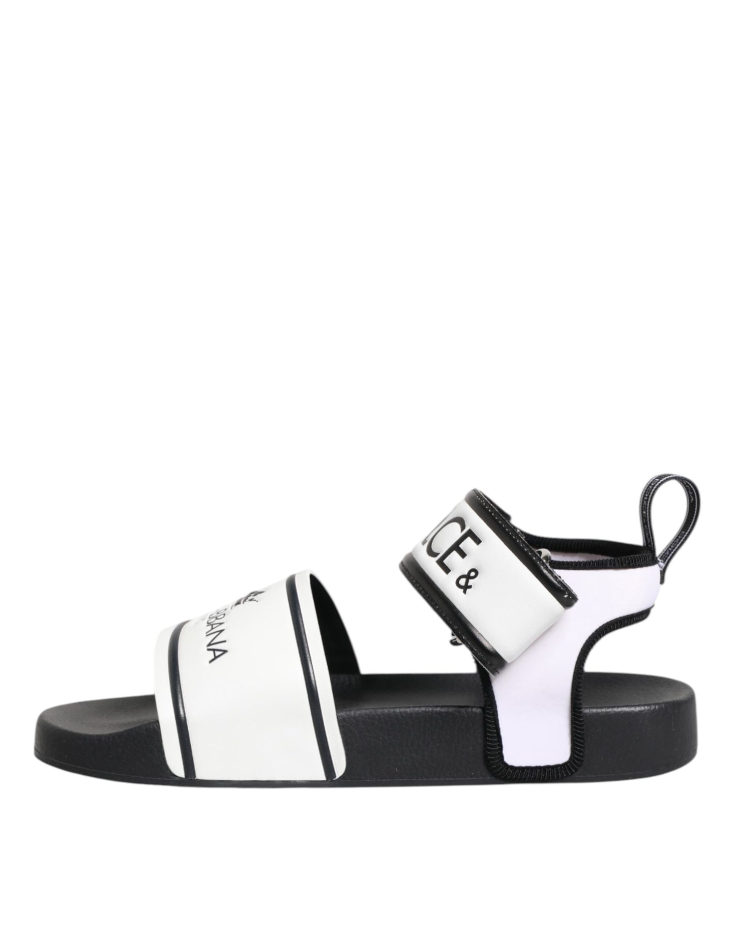 Dolce & Gabbana Schwarz Weiß DG Logo Slides Sandalen Schuhe