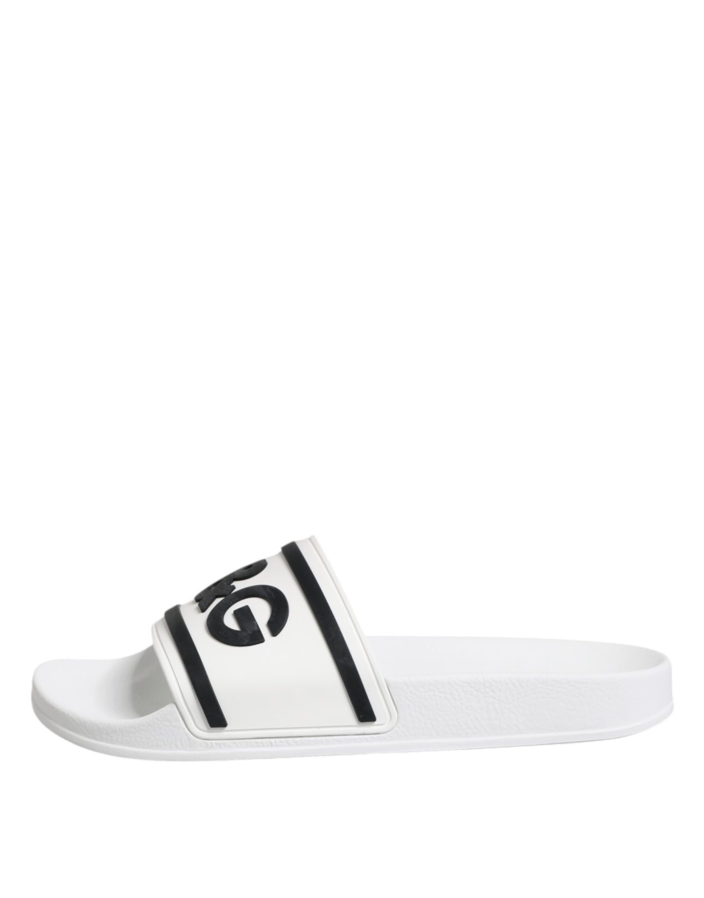 Dolce & Gabbana Weiße DG Logo Pantoletten Sandalen Beachwear Schuhe