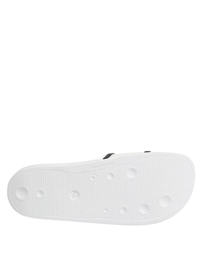 Dolce & Gabbana Weiße DG Logo Pantoletten Sandalen Beachwear Schuhe
