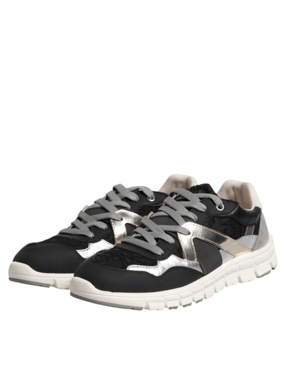 Dolce & Gabbana Multicolor Wildleder Low Top Männer Sneaker Schuhe