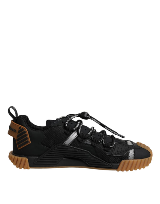 Dolce & Gabbana Schwarz Logo Lace Up Low Top NS1 Turnschuhe Schuhe