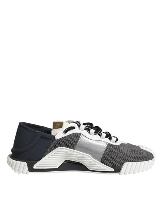 Dolce & Gabbana Grau Lace Up Low Top NS1 Turnschuhe Schuhe