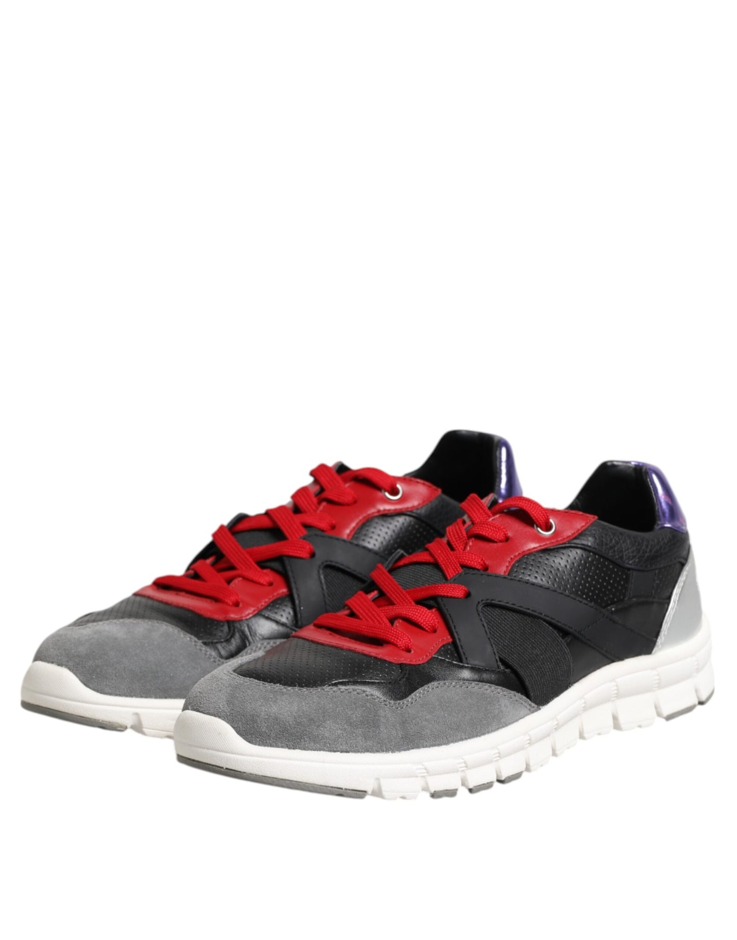 Dolce & Gabbana Multicolor Lace Up Low Top Männer Turnschuhe Schuhe