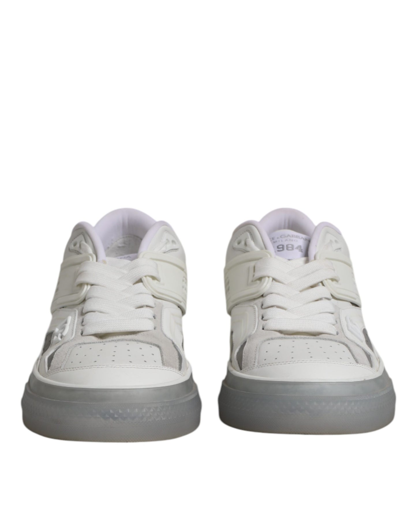 Dolce & Gabbana Weiß Low Top DG Geprägte Männer Turnschuhe Schuhe
