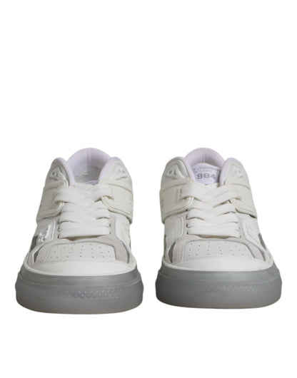 Dolce & Gabbana Weiß Low Top DG Geprägte Männer Turnschuhe Schuhe