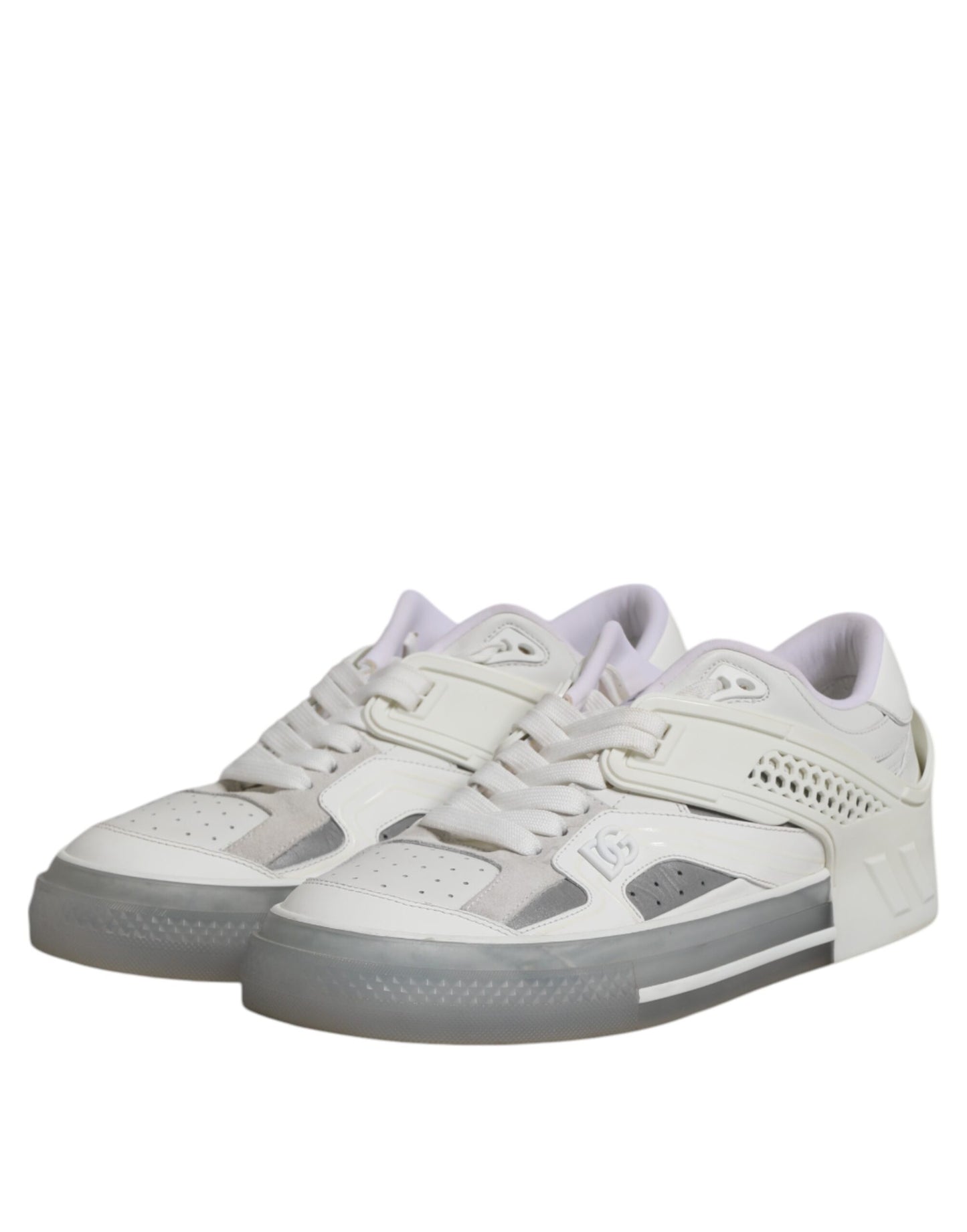 Dolce & Gabbana Weiß Low Top DG Geprägte Männer Turnschuhe Schuhe